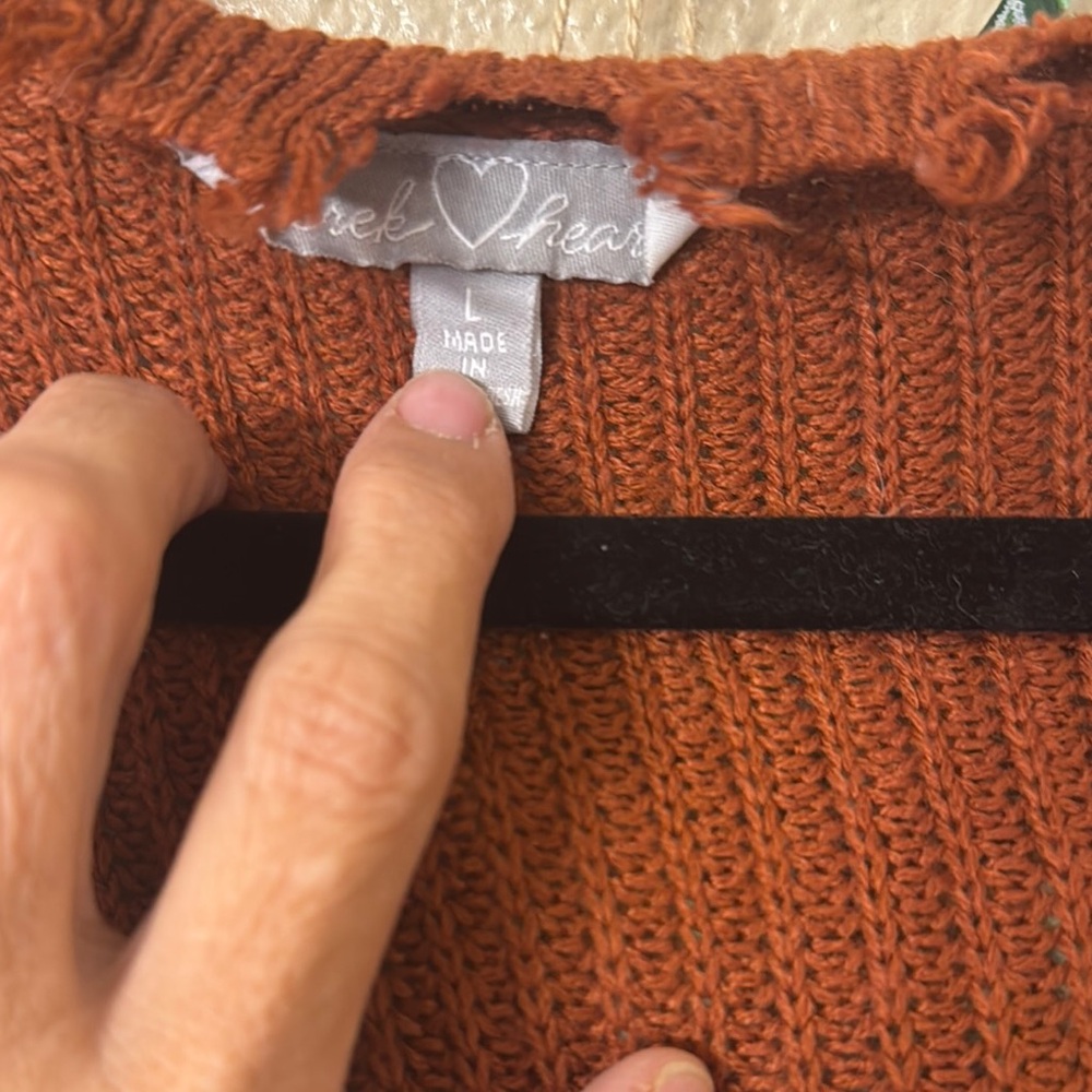 Rust Open Front Cardigan - Picture 2 of 5